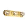 Dainolite Burlat 3 Light 25" Wide Vanity Strip Clear / Aged Brass