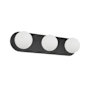 Dainolite Burlat 3 Light 25" Wide Vanity Strip White / Matte Black