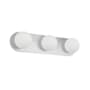 Dainolite Burlat 3 Light 25" Wide Vanity Strip White / Polished Chrome