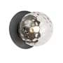 Dainolite Burlat 6" Tall Wall Sconce Clear / Matte Black
