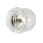 Dainolite Burlat 6" Tall Wall Sconce Clear / Polished Chrome