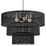 Dainolite Cadelaria 4 Light 40" Wide Waterfall Chandelier Black / Matte Black