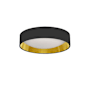 Dainolite Corinne 11" Wide LED Flush Mount Drum Ceiling Fixture Black / Gold / White