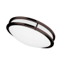 Dainolite Single Light 16" Wide LED Flush Mount Ceiling Fixture with Acrylic Shade Bronze