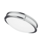 Dainolite Single Light 16" Wide LED Flush Mount Ceiling Fixture with Acrylic Shade Satin Chrome