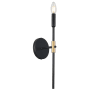 Dainolite Cinthia 16" Tall Wall Sconce Matte Black / Aged Brass