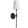 Dainolite Cinthia 22" Tall Wall Sconce Matte Black / White