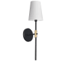Dainolite Cinthia 22" Tall Wall Sconce Matte Black / Aged Brass