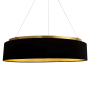 Dainolite Circulo 26" Wide LED Ring Chandelier Aged Brass / Black