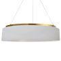 Dainolite Circulo 26" Wide LED Ring Chandelier White / Aged Brass