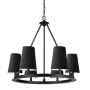 Dainolite Colby 6 Light 30" Wide Ring Chandelier Matte Black