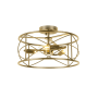 Dainolite Calah 3 Light 15" Wide Semi-Flush Drum Ceiling Fixture Aged Brass
