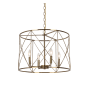 Dainolite Calah 4 Light 20" Wide Drum Chandelier Aged Brass