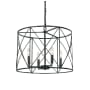 Dainolite Calah 4 Light 20" Wide Drum Chandelier Matte Black