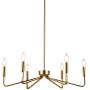 Dainolite Clayton 6 Light 26" Wide Chandelier Aged Brass