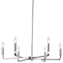 Dainolite Colette 6 Light 24" Wide Taper Candle Style Chandelier Polished Chrome