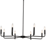 Dainolite Colette 8 Light 32" Wide Taper Candle Style Chandelier Matte Black