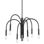 Dainolite Callway 6 Light 24" Wide Waterfall Chandelier Black