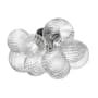 Dainolite Charlize 3 Light 15" Wide Semi-Flush Ceiling Fixture Clear / Matte Black