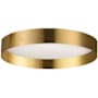 Dainolite Carmen 15" Wide LED Flush Mount Drum Ceiling Fixture Aged Brass / White