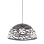 Dainolite Coral Single Light 16" Wide Pendant with Cutout Shade Millstone