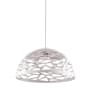 Dainolite Coral Single Light 16" Wide Pendant with Cutout Shade Matte White