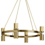 Dainolite Cerelia 8 Light 24" Wide Ring Chandelier Aged Brass