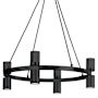 Dainolite Cerelia 8 Light 24" Wide Ring Chandelier Matte Black