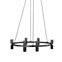 Dainolite Cerelia 12 Light 36" Wide Ring Chandelier Matte Black