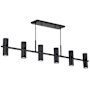 Dainolite Cerelia 12 Light 48" Wide Linear Chandelier Matte Black