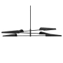 Dainolite Cassie 6 Light 48" Wide Sputnik Chandelier Matte Black