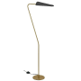 Dainolite Cassie 53" Tall Arc, Gooseneck Floor Lamp Aged Brass / Matte Black