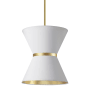 Dainolite Caterine 12" Wide Pendant Aged Brass / White / Gold