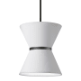Dainolite Caterine 12" Wide Pendant Matte Black / White