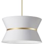 Dainolite Caterine 4 Light 24" Wide Pendant Aged Brass / Gold / White