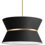 Dainolite Caterine 4 Light 24" Wide Pendant Aged Brass / Black