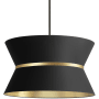 Dainolite Caterine 4 Light 24" Wide Pendant Matte Black / Gold