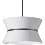 Dainolite Caterine 4 Light 24" Wide Pendant Matte Black / White