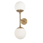Dainolite Dayana 2 Light 24" Tall Wall Sconce Aged Brass