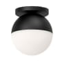 Dainolite Dayana 7" Wide Semi-Flush Globe Ceiling Fixture Matte Black