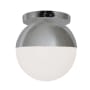 Dainolite Dayana 7" Wide Semi-Flush Globe Ceiling Fixture Polished Chrome