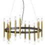 Dainolite Derry 24 Light 24" Wide Ring Chandelier Matte Black / Aged Brass