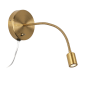 Dainolite Wynne 5" Tall Plug-In Wall Sconce Aged Brass