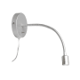 Dainolite Wynne 5" Tall Plug-In Wall Sconce Silver