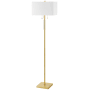 Dainolite Fernanda 2 Light 60" Tall Buffet Floor Lamp Aged Brass