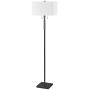 Dainolite Fernanda 2 Light 60" Tall Buffet Floor Lamp Matte Black