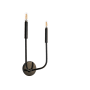Dainolite Eleanor 2 Light 15" Tall Wall Sconce Matte Black