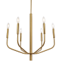 Dainolite Eleanor 6 Light 24" Wide Taper Candle Chandelier Aged Brass