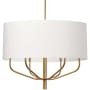 Dainolite Eleanor 6 Light 30" Wide Drum Chandelier White / Aged Brass