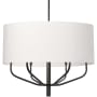Dainolite Eleanor 6 Light 30" Wide Drum Chandelier White / Black